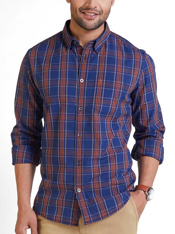 Checked Chiseled Fit Cotton Shirt